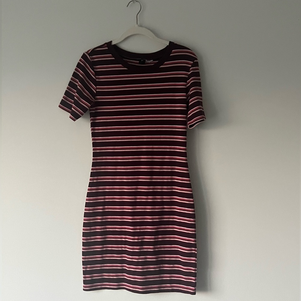 Striped bodycon dress